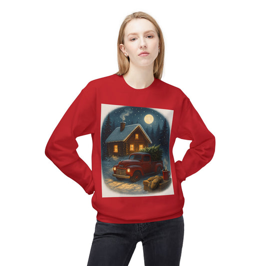 Christmas Winter Cabin Crewneck Sweatshirt